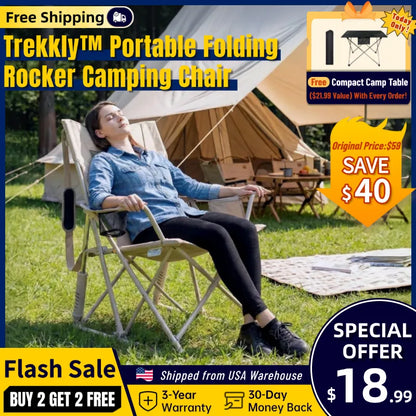 Today Only: Ultra-Portable Rocking Chair + Free Folding Table (Buy 2 Get 2 Free)