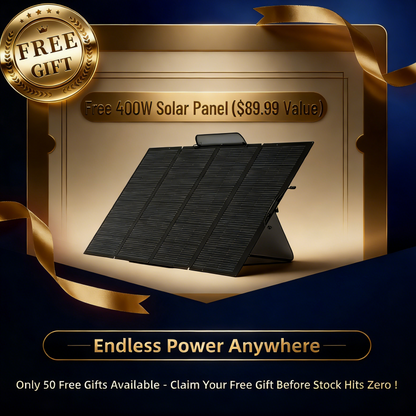 1800W Portable Backup Power Station with Free 400W Solar Panel